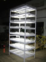 Étagère de stockage industrielle en acier inoxydable pour laboratoire de culture cellulaire, pour salles de culture, 4 niveaux ETCR-4R