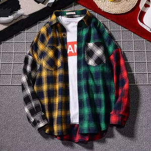 Custom Paneled Flannel Casual <b>Shirt</b> Heavyweight Premium Quality Mix Color Paneled <b>Plaid</b> Flannel <b>Shirt</b> for Men 2025 - Product Image 2