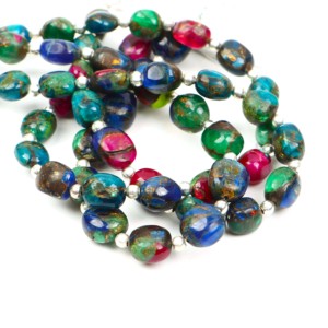 Perles lisses en turquoise Mohave arc-en-ciel AAA, pierres précieuses en turquoise en vrac pour la fabrication de bijoux, fournitures en gros - Product Image 6