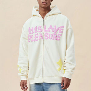 Meilleur sweat à capuche personnalisé poids lourd Vintage lavé à l'acide 400 GSM pour hommes Stone Washed Sun Faded Oversized Puff Printed Hoodies Men - Product Image 6