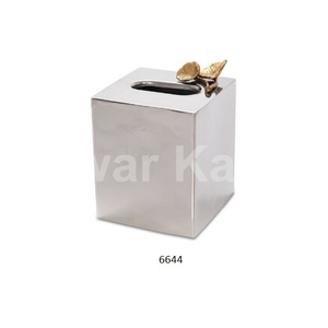 Maison de luxe Design moderne forme carrée boîte à mouchoirs en métal dessus de table restaurant maison hôtel décoratif porte-mouchoirs en métal - Product Image 1