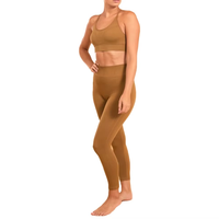Ensemble de yoga et fitness pour femme à taille haute avec logo personnalisé, séchage rapide, extensible, soutien élevé, antibactérien