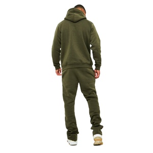 ชุดวอร์มผ้าดิบมีฮู้ดสำหรับผู้ชายชุดวอร์มกางเกงผ้าคอตตอนพิมพ์ลายตัดขอบขอบขอบ2024 - Product Image 4