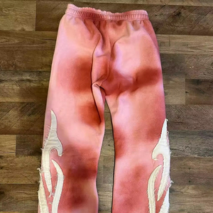 Pantalon de survêtement décontracté pour homme, coupe droite, léger, taille mi-haute, effet usé, broderie, haute qualité, avec service OEM et prix bas - Product Image 4