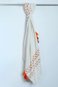 Tiro de algodón Dobby de alta calidad, elegante patrón tejido suave al tacto, tamaño personalizado, tiro decorativo cálido para el hogar, Hoteles, Viajes - Product Image 2