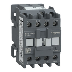 Contattore Schneider Electric LC1E0910B7 con Easy TeSys Control, 3NO AC-3<=440V9A, Bobina 24V AC, 50/60Hz, 1 Contatto Ausiliario - Product Image 1