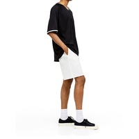 T-shirt Homme Oversize Hip Hop Tricoté Personnalisé avec Logo, 90% Coton 10% Polyester, Haute Qualité, Vente Chaude en Gros pour l'Été