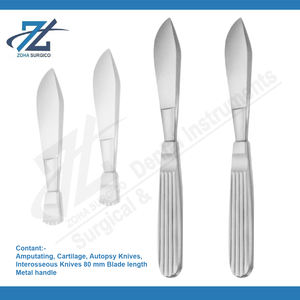Cuchillos de autopsia interóseos de 80mm de longitud de hoja manual con mango de metal para amputar cartílago - Product Image 2