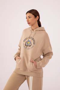 เสื้อฮู้ดผู้หญิงสีล้วนแบบกำหนดเอง - Product Image 4