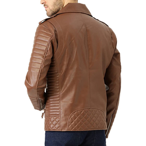 Men's Winter Slim Leather Jacket with <b>Stand</b> Collar Custom Logo High Quality OEM Service Best Selling - Product Image 2