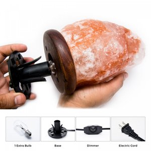 Garantía de los mejores precios Lámpara de sal gris del Himalaya 2-3kg Buena permeabilidad al color Múltiples tamaños Fabricante de lámparas de sal - Product Image 4