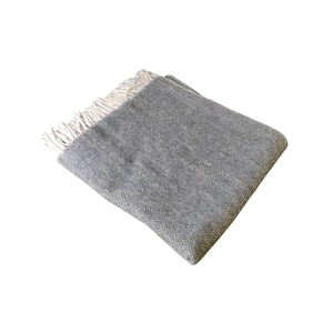 Nuevo diseño de mantas de lana con patrón de espiga de diamante de carbón de fabricante indio - Product Image 4