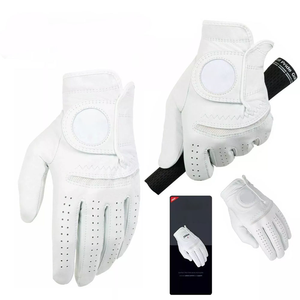 Matériau en cuir respirant gants de golf confortables en peau de mouton souple anti-dérapant particule hommes gants de golf en peau de mouton - Product Image 4
