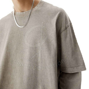 Style Street Wear coupe surdimensionnée avec 100% coton manches doubles T-shirts pour hommes personnalisés votre propre logo de marque - Product Image 4