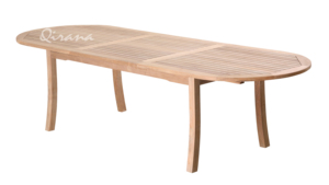 Lujosos y modernos muebles de oficina ovalados de teca Bristol de una sola extensión para salas de reuniones de alta gama, hoteles, espacios al aire libre, salas de estar - Product Image 2