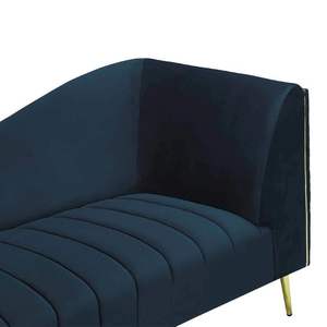 Tumbona moderna de terciopelo Valencia en azul verde azulado para sala de estar - Product Image 5