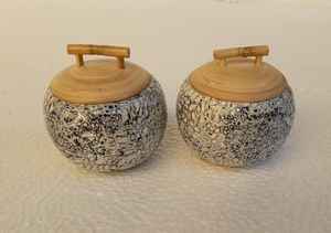 Tarro de bambú ecológico con incrustaciones de nácar y cáscara de huevo hechas a mano, almacenamiento elegante para especias, joyas o decoración - Product Image 2