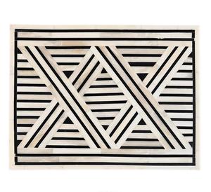 Bandeja de servicio con incrustaciones de hueso blanco y negro de alta calidad de diseño moderno para bodas y fiestas, decoración del hogar, bandeja para servir desayuno - Product Image 4