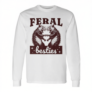 Maglietta a maniche lunghe Possum Feral Besties Best Friend Twinning BFF, design promozionale personalizzabile - Product Image 2