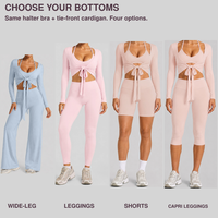 Ensemble de sport d'extérieur trois pièces style ballet, respirant, anti-choc, effet seconde peau, personnalisable avec logo, pour yoga