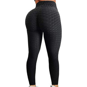 Vente en gros de leggings 100% coton taille haute personnalisés pour femmes sans couture décontracté imprimé solide ODM personnalisé couleur taille Gym Yoga Leggings - Product Image 3