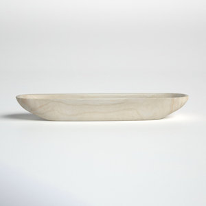 Elégant bol à pâte en bois de paulownia sculpté à la main, parfait pour les tables basses, les tables d'entrée et les arrangements de centres de table décoratifs - Product Image 4