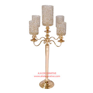 Aluminum Candelabra Restaurant & Hotels Floor and Entryway Decoration Use Handmade Candelabra with 5 Arms for <b>Lighting</b> <b>Shades</b> - Product Image 6