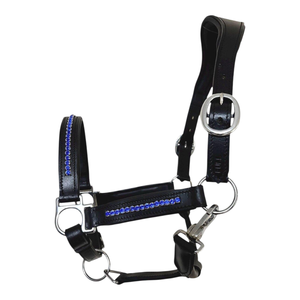 Harnais de luxe en cuir pour cheval, rembourrage doux et élégant, cristaux roses, réglable, durable, design confortable - Qualité excellente, personnalisable - Product Image 3