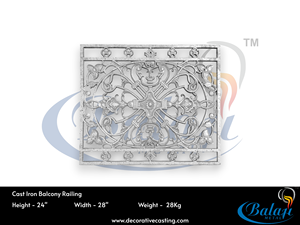 Barandilla Decorativa de Aluminio Fundido para Balcón, Panel Moderno de Color Gris, Proceso de Moldeo en Arena, Duradera, 5 Años de Garantía - Product Image 4