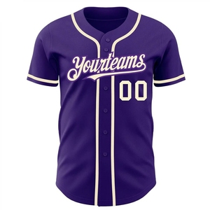 ชุดเบสบอลผ้าโพลีเอสเตอร์100% เสื้อเจอร์ซีย์ผ้าเจอร์สั่งทำคุณภาพสูง - Product Image 4