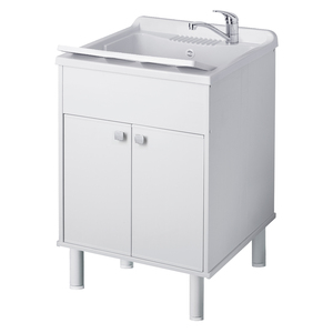 Mueble de Baño con Lavabo de Cerámica para Exterior, 60x50x85 cm, Acabado Pintado Oscuro - Product Image 1