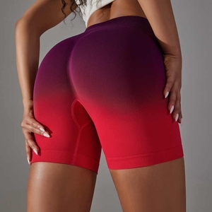Pantalones cortos de Yoga con realce degradado al por mayor para mujer, ropa deportiva para gimnasio, ropa de entrenamiento, mallas para correr, mallas de Yoga de cintura alta - Product Image 1