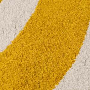 Modern <b>Printed</b> Yellow & White Diamond Rug for Living Room <b>Bedroom</b> Entryway - Product Image 3