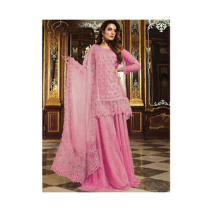 Nouveautés femmes indiennes pakistanaises Salwar Kameez Lawn Kurti Collection Modal Soie Lin Polyester Robe Produit de vente - Product Image 1
