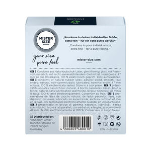 <span class=keywords><strong>Condones</strong></span> de Látex Masculinos Ultrafinos Talla <span class=keywords><strong>XS</strong></span> 47mm, Talla Grande, Marca Alemana, Venta al por Mayor, Tamaño Perfecto, Antideslizantes y Seguros - Product Image 2