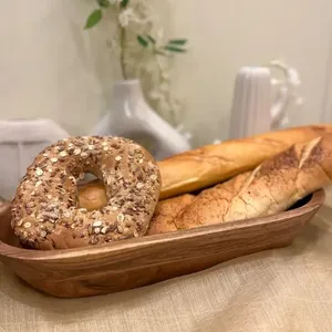 Nuevos cuencos de masa de madera de mango hechos a mano al por mayor para servir en el hogar y el restaurante, regalos de negocios - Product Image 5