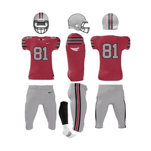 2025-26 Uniforme Premium de fútbol americano de la mejor calidad Nuevos diseños Manga corta Transpirable Tallas grandes para equipos deportivos - Product Image 4