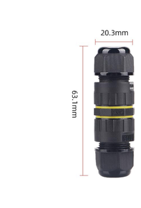 Connecteur de fil en plastique M16, étanche, connecteur électrique extérieur, IP 68, connecteur 2 broches pour éclairage public - Product Image 5