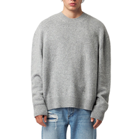Pull en laine/cachemire pour homme avec logo personnalisé, respirant, logo sur le devant, manches longues, tricot de haute qualité, anti-boulochage, 320g - Product Image 2
