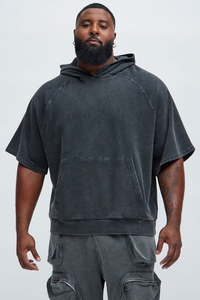 Haute qualité sur mesure demi manches hommes à capuche Top qualité à la mode à capuche nouveau Style hiver mode hommes à capuche - Product Image 5