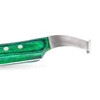 Couteau de fermeur à double tranchant réutilisable de qualité supérieure, en acier inoxydable avec manche en bois, lame aiguisée pour l'entretien des animaux, outils de fermeur