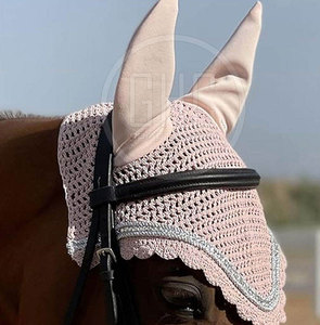 High Quality Mesh Horse Ear <b>Bonnet</b> Smooth Texture Quick Dry Comfortable for Daily Riding Use Professional Style Made Pakistan - Product Image 4