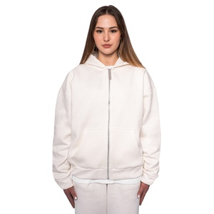 Sweat à capuche zippé pour femme, intérieur polaire, fermeture éclair intégrale sur le devant, capuche réglable, manches longues, poches avant, coupe décontractée, tenue décontractée pour tous les jours - Product Image 1