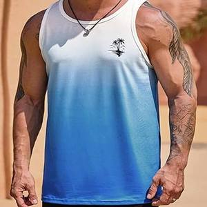 Camiseta sin mangas transpirable de alta calidad para hombre, ropa de entrenamiento cómoda para hombre, camiseta sin mangas para entrenamiento de gimnasio hecha por Dress Sports - Product Image 2