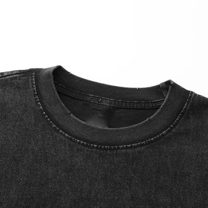 เสื้อกล้ามทรงโอเวอร์ไซส์สไตล์วินเทจสำหรับผู้ชาย เสื้อผ้าสตรีทแวร์ ล้างสีแบบแอซิดวอช สไตล์ไฮสตรีท ODM ผ้าสแปนเด็กซ์/คอตตอน ไซส์พลัส - Product Image 3