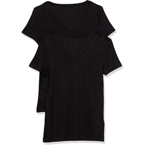 T-shirt d'hiver pour femme 100 % coton, coupe ajustée, col montant, en tissu laineux écologique, 220g, manches longues, brodé, nouveau design 2026 - Product Image 5