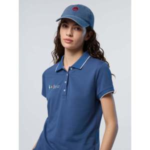 T-shirt Donna Polo North Sails Collezione AC38 in Denim Scuro Traspirante, Tessuto Oxford in Poliestere, Casual, Taglie Forti, Manica Corta - Product Image 5