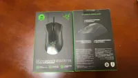 Compatible con DeathAdder Essential Design RGB, Ratón para Juegos con Cable, 6400 DPI, Ergonómico, Óptico, 5 Botones, para PC y Portátil