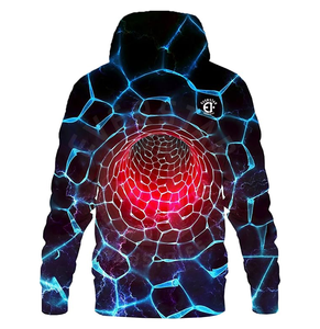 Precios al por mayor 3D Impreso Sudadera con capucha para hombres Etiqueta privada Sudadera con capucha de gran tamaño OEM Directo de fábrica - Product Image 1