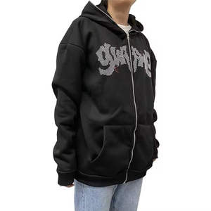 Sudadera con Pedrería para Hombre de Alta Calidad, Ligera, de Color Sólido, el Mejor Material, Ropa Urbana - Product Image 3